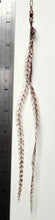 Load image into Gallery viewer, Feather Hair Xtension 65 Crystals Seed Beads (3 Feathers)