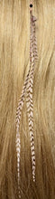 Load image into Gallery viewer, Feather Hair Xtension 65 Crystals Seed Beads (3 Feathers)