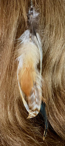 Feather Hair Xtension 67 Seed Beads (7 Feathers)