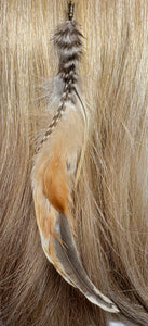 Feather Hair Xtension 67 Seed Beads (7 Feathers)