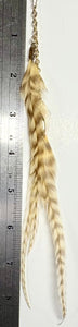 Feather Hair Xtension 68 Multiple Gemstones Chained (3 Feathers)