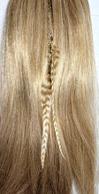 Load image into Gallery viewer, Feather Hair Xtension 68 Multiple Gemstones Chained (3 Feathers)