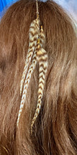 Load image into Gallery viewer, Feather Hair Xtension 68 Multiple Gemstones Chained (3 Feathers)