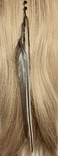 Load image into Gallery viewer, Feather Hair Xtension 69 Crystals Seed Beads (4 Feathers)
