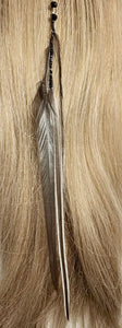 Feather Hair Xtension 69 Crystals Seed Beads (4 Feathers)