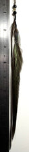 Load image into Gallery viewer, Feather Hair Xtension 69 Crystals Seed Beads (4 Feathers)