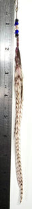 Feather Hair Xtension 70 Crystals Seed Beads (4 Feathers)