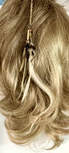 Load image into Gallery viewer, Feather Hair Xtension 71 Gemstones,Chained Crystals Seed Beads (5 Feathers)