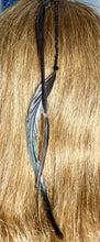 Load image into Gallery viewer, Feather Hair Xtension 74 Crystals Seed Beads (2 Feathers)
