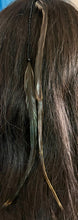 Load image into Gallery viewer, Feather Hair Xtension 74 Crystals Seed Beads (2 Feathers)