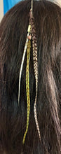 Load image into Gallery viewer, Feather Hair Xtension 75 Multiple Gemstone Chained (3 Feathers)