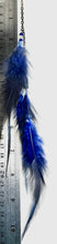 Load image into Gallery viewer, Feather Hair Xtension 76 Gemstone Crystal Chained (5 Feathers)