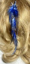 Load image into Gallery viewer, Feather Hair Xtension 76 Gemstone Crystal Chained (5 Feathers)