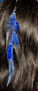 Feather Hair Xtension 76 Gemstone Crystal Chained (5 Feathers)