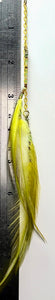 Feather Hair Xtension 77 Chained Seed Beads (5 Feathers)