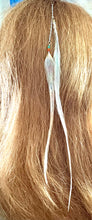 Load image into Gallery viewer, Feather Hair Xtension 79 Crystal Chained (2 Rainbow Feathers)