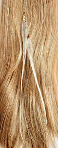 Feather Hair Xtension 79 Crystal Chained (2 Rainbow Feathers)