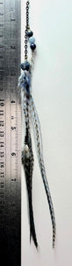 Feather Hair Xtension 80 Gemstones Crystal Chained (5 Feathers)