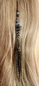 Feather Hair Xtension 80 Gemstones Crystal Chained (5 Feathers)