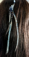 Load image into Gallery viewer, Feather Hair Xtension 80 Gemstones Crystal Chained (5 Feathers)