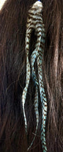 Load image into Gallery viewer, Feather Hair Xtension 81 Crystal Chained (3 Feathers)
