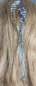 Feather Hair Xtension 81 Crystal Chained (3 Feathers)