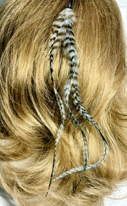 Feather Hair Xtension 81 Crystal Chained (3 Feathers)