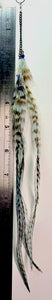 Feather Hair Xtension 81 Crystal Chained (3 Feathers)