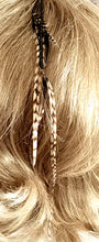 Load image into Gallery viewer, Feather Hair Xtension 83 Crystal Seed Beads (5 Feathers)