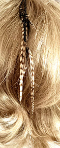Feather Hair Xtension 83 Crystal Seed Beads (5 Feathers)