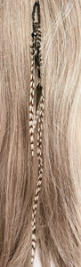 Feather Hair Xtension 83 Crystal Seed Beads (5 Feathers)