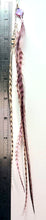 Load image into Gallery viewer, Feather Hair Xtension 84 Natural Beads Crystals Chained (4 Feathers)