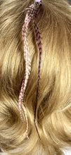 Load image into Gallery viewer, Feather Hair Xtension 84 Natural Beads Crystals Chained (4 Feathers)