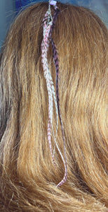 Feather Hair Xtension 84 Natural Beads Crystals Chained (4 Feathers)