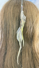 Load image into Gallery viewer, Feather Hair Xtension 85 Crystals Chained (9 Feathers)