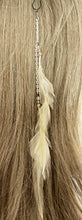 Load image into Gallery viewer, Feather Hair Xtension 85 Crystals Chained (9 Feathers)