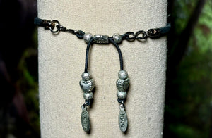 Charming Personal POWER Arm BAND-IT Black Faux Suede "You are always in my heart" Heart (Love/Adventure Endings)