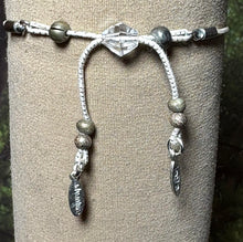 Load image into Gallery viewer, Charming Personal POWER Arm BAND-IT Ivory Cord Colorful Fairy 3 (Love/Adventure Endings)