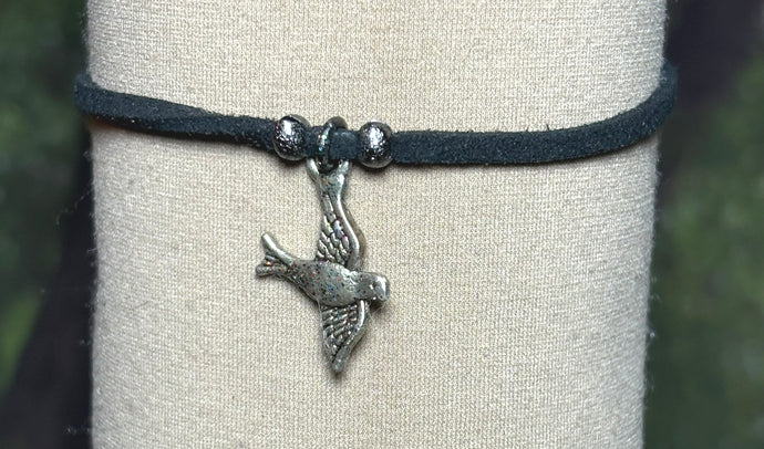 Charming POWER Arm BAND-IT Black Faux Suede Cord Sparkling 