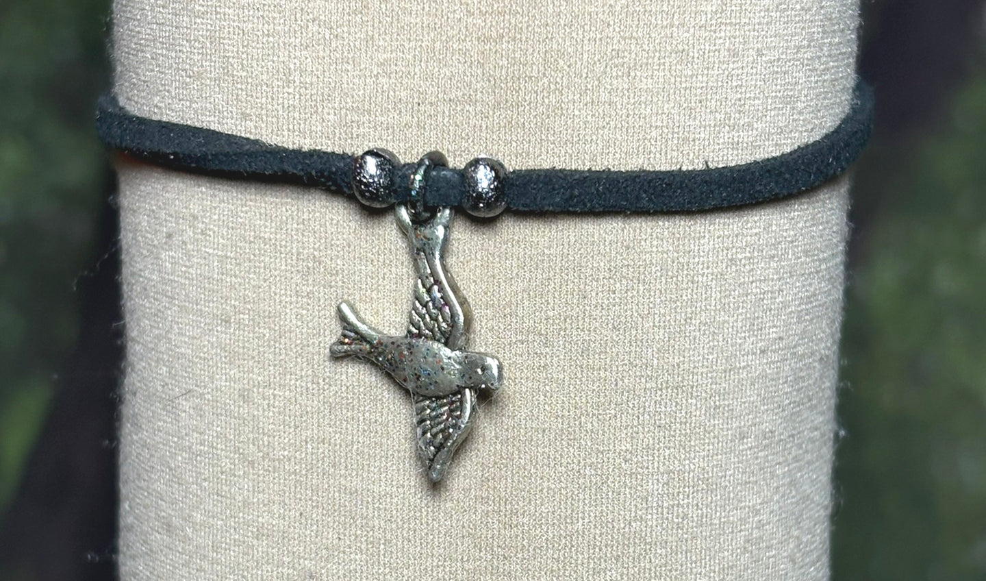 Charming Personal POWER Arm BAND-IT Black Faux Suede Cord Sparkling 