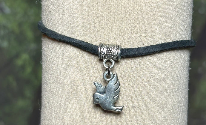 Charming POWER Arm BAND-IT Black Faux Suede Cord Sparkling 