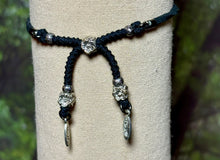 Load image into Gallery viewer, Charming POWER Arm BAND-IT Black Faux Suede Cord Hummingbird (Love/Adventure Endings)