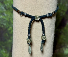 Load image into Gallery viewer, Charming Personal POWER Arm BAND-IT Black Faux Suede Cord Back Sparkling Dove (Love/Adventure Endings)