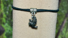 Load image into Gallery viewer, Charming POWER Arm BAND-IT Black Faux Suede Cord Black Sparkling Dove (Love/Adventure Endings)