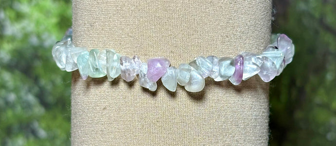 Gemstone POWER Arm/Ankle BAND-IT 17 Fluorite Chips