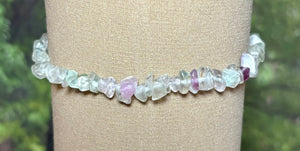 Gemstone POWER Arm/Ankle BAND-IT 13  Fluorite Chips