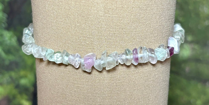 Gemstone POWER Arm/Ankle BAND-IT 13  Fluorite Chips
