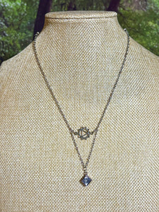 BAND-IT SilverTone Geometric Arch & Crystal Diamond