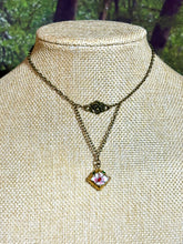 Load image into Gallery viewer, BAND-IT Bronze Flower &amp; Diamond Cloisonné