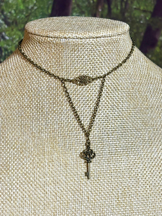 BAND-IT Bronze Key & Filigree Flower